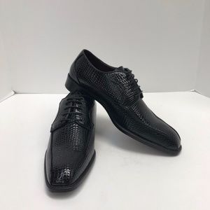 Bolano Men's Black Dress Shoes Oxfords Bike Track Man Made Material Size 9.5